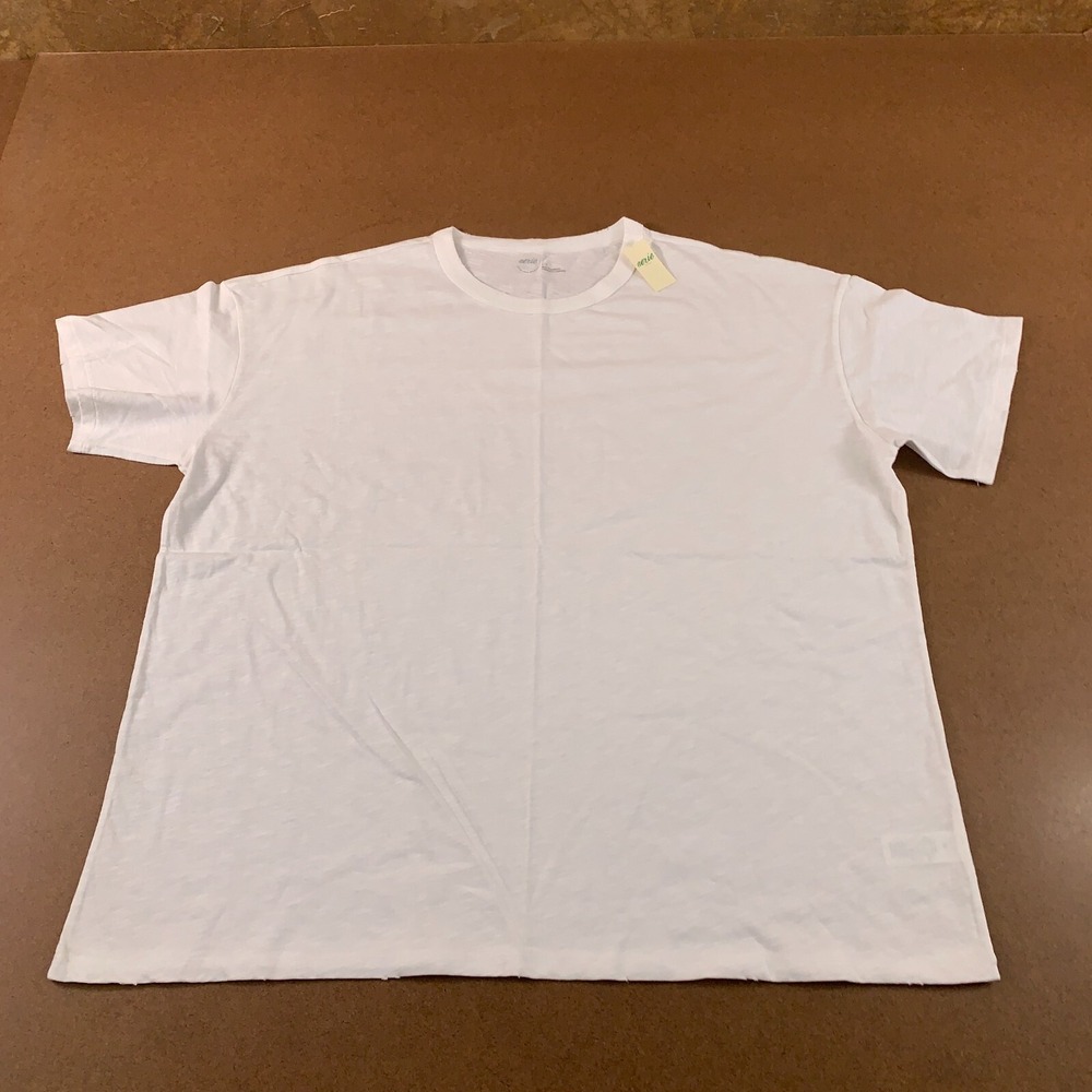 Aerie Mens Size Large White Cotton Short Sleeve Crew Neck T-Shirt NWT